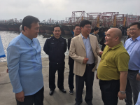 刘副市长、李瑞就董事长陪同台湾渔业协会黄一成理事长考察北海市养殖、加工企业、电建渔港